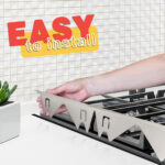 Stove Gap Covers Stainless Steel, 2 Pack Stove Gap Filler Easy Retractable Length 13.8" to 27.5", Width 0.79" ALMCALS Range Trim Kit, Heat Resistant Guard Between Stove Top & Counter - Image 4