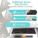 Stove Gap Covers Stainless Steel, 2 Pack Stove Gap Filler Easy Retractable Length 13.8" to 27.5", Width 0.79" ALMCALS Range Trim Kit, Heat Resistant Guard Between Stove Top & Counter - Image 5