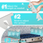 Stove Gap Covers Stainless Steel, 2 Pack Stove Gap Filler Easy Retractable Length 13.8" to 27.5", Width 0.79" ALMCALS Range Trim Kit, Heat Resistant Guard Between Stove Top & Counter - Image 6