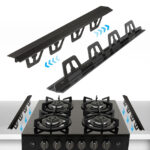 T-Shape Stove Gap Covers Stainless Steel, 2 Pack Stove Gap Filler Easy Retractable Length 13.8" to 27.5", Width 1.85" - ALMCALS Oven Gap Filler Stove Guards Range Trim Kit