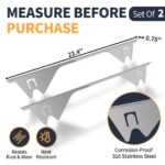 Upgrade 316 Stainless Steel Stove Gap Covers, 2 Pack Stove Gap Filler ALMCALS Stove Gap Guards Range Trim Kit Heat Resistant Oven Gap Filler Between Stovetop and Counter - Image 2