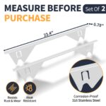 Upgrade 316 Stainless Steel Stove Gap Covers, 2 Pack Stove Gap Filler ALMCALS Stove Gap Guards Range Trim Kit Heat Resistant Oven Gap Filler Between Stovetop and Counter - Image 2
