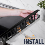 T-Shape Stove Gap Covers Stainless Steel, 2 Pack Stove Gap Filler Easy Retractable Length 13.8" to 27.5", Width 1.85" - ALMCALS Oven Gap Filler Stove Guards Range Trim Kit - Image 3