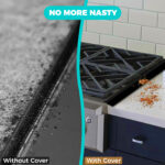 T-Shape Stove Gap Covers Stainless Steel, 2 Pack Stove Gap Filler Easy Retractable Length 13.8" to 27.5", Width 1.85" - ALMCALS Oven Gap Filler Stove Guards Range Trim Kit - Image 5