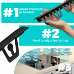 T-Shape Stove Gap Covers Stainless Steel, 2 Pack Stove Gap Filler Easy Retractable Length 13.8" to 27.5", Width 1.85" - ALMCALS Oven Gap Filler Stove Guards Range Trim Kit - Image 7