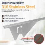 Upgrade 316 Stainless Steel Stove Gap Covers, 2 Pack Stove Gap Filler ALMCALS Stove Gap Guards Range Trim Kit Heat Resistant Oven Gap Filler Between Stovetop and Counter - Image 7