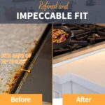 Upgrade 316 Stainless Steel Stove Gap Covers, 2 Pack Stove Gap Filler ALMCALS Stove Gap Guards Range Trim Kit Heat Resistant Oven Gap Filler Between Stovetop and Counter - Image 7