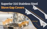 Upgrade 316 Stainless Steel Stove Gap Covers, 2 Pack Stove Gap Filler ALMCALS Stove Gap Guards Range Trim Kit Heat Resistant Oven Gap Filler Between Stovetop and Counter - Image 8