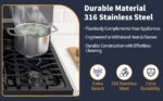 Upgrade 316 Stainless Steel Stove Gap Covers, 2 Pack Stove Gap Filler ALMCALS Stove Gap Guards Range Trim Kit Heat Resistant Oven Gap Filler Between Stovetop and Counter - Image 10