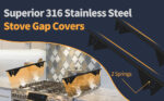 Upgrade 316 Stainless Steel Stove Gap Covers, 2 Pack Stove Gap Filler ALMCALS Stove Gap Guards Range Trim Kit Heat Resistant Oven Gap Filler Between Stovetop and Counter - Image 8