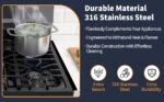 Upgrade 316 Stainless Steel Stove Gap Covers, 2 Pack Stove Gap Filler ALMCALS Stove Gap Guards Range Trim Kit Heat Resistant Oven Gap Filler Between Stovetop and Counter - Image 10